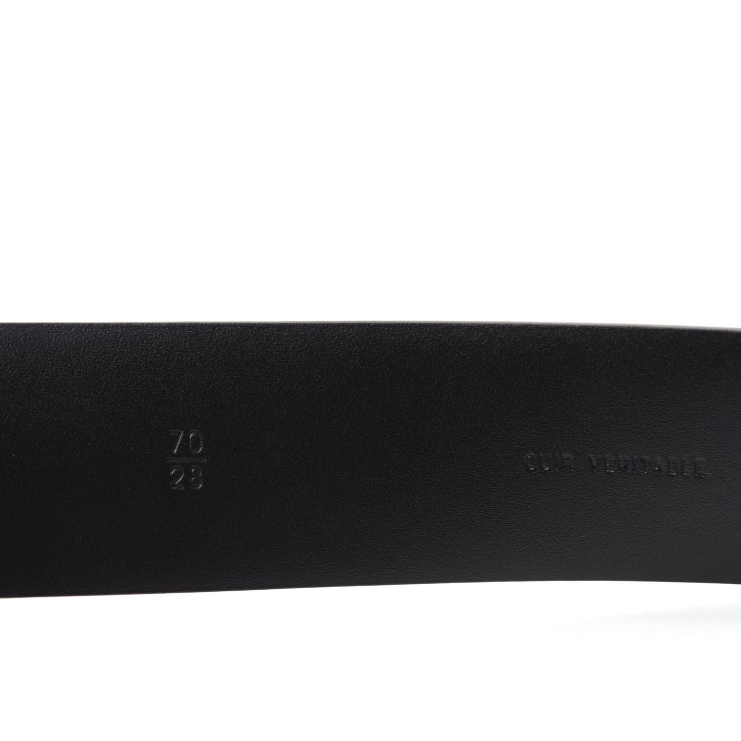 Calfskin Pearl Poured Glass CC Belt 70 28 Black