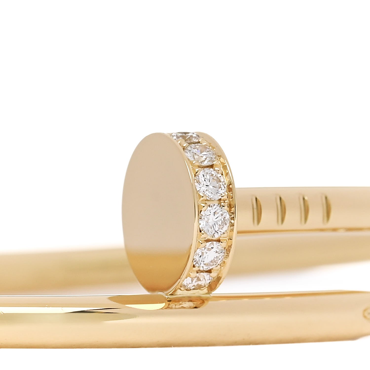 Cartier 18K Yellow Gold Diamond Juste Un Clou Bracelet 17 3 of 5