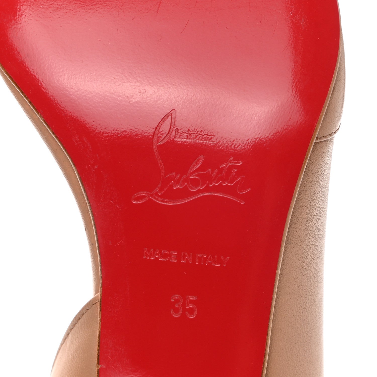 Christian Louboutin Nappa Newton 70 Pumps 35 Beige Silver 6 of 10
