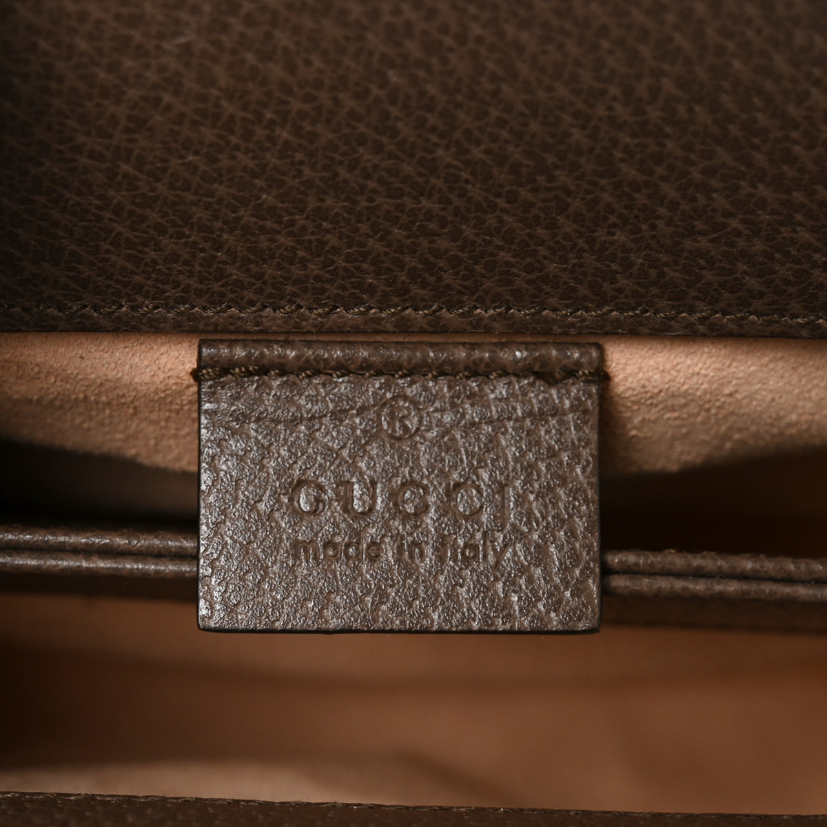 Gucci GG Supreme Monogram Textured Dollar Calfskin Web Mini Ophidia Chain Shoulder Bag Beige Ebony New Acero 5 of 9