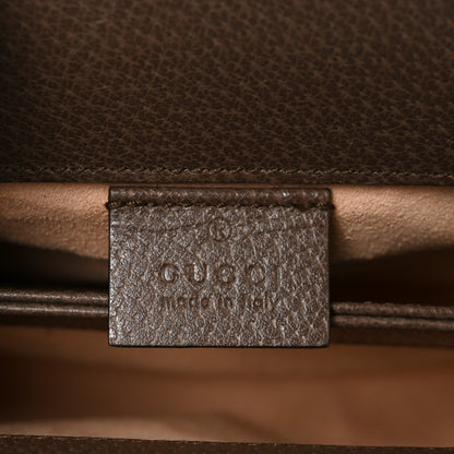 Gucci GG Supreme Monogram Textured Dollar Calfskin Web Mini Ophidia Chain Shoulder Bag Beige Ebony New Acero 5 of 9