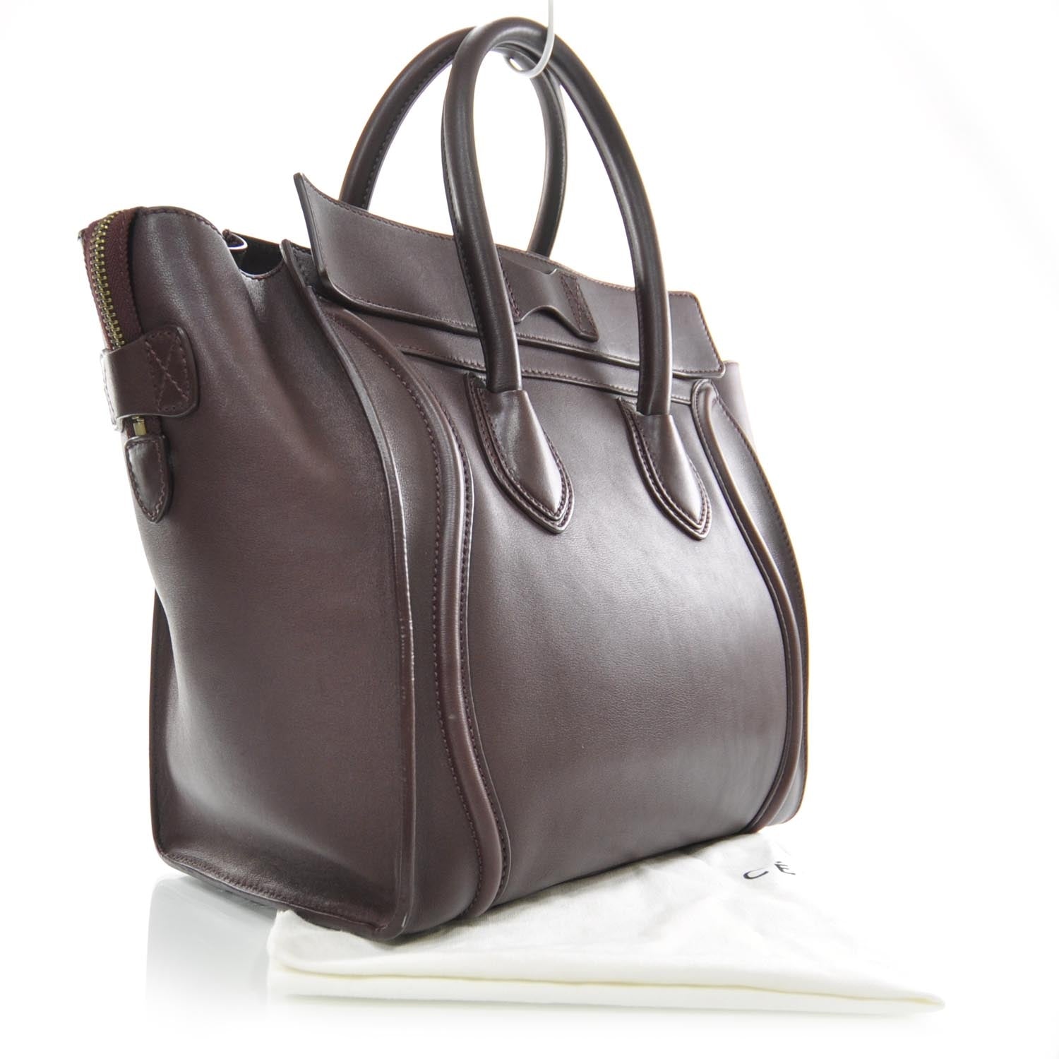 Celine Smooth Calfskin Mini Luggage Wine 2 of 9