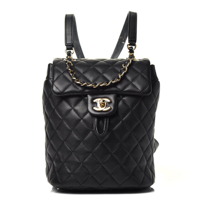 Chanel Calfskin Quilted Mini Urban Spirit Backpack Black 1 of 9
