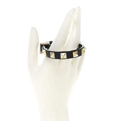 Valentino Garavani Vitello Rockstud Bracelet Black 2 of 4
