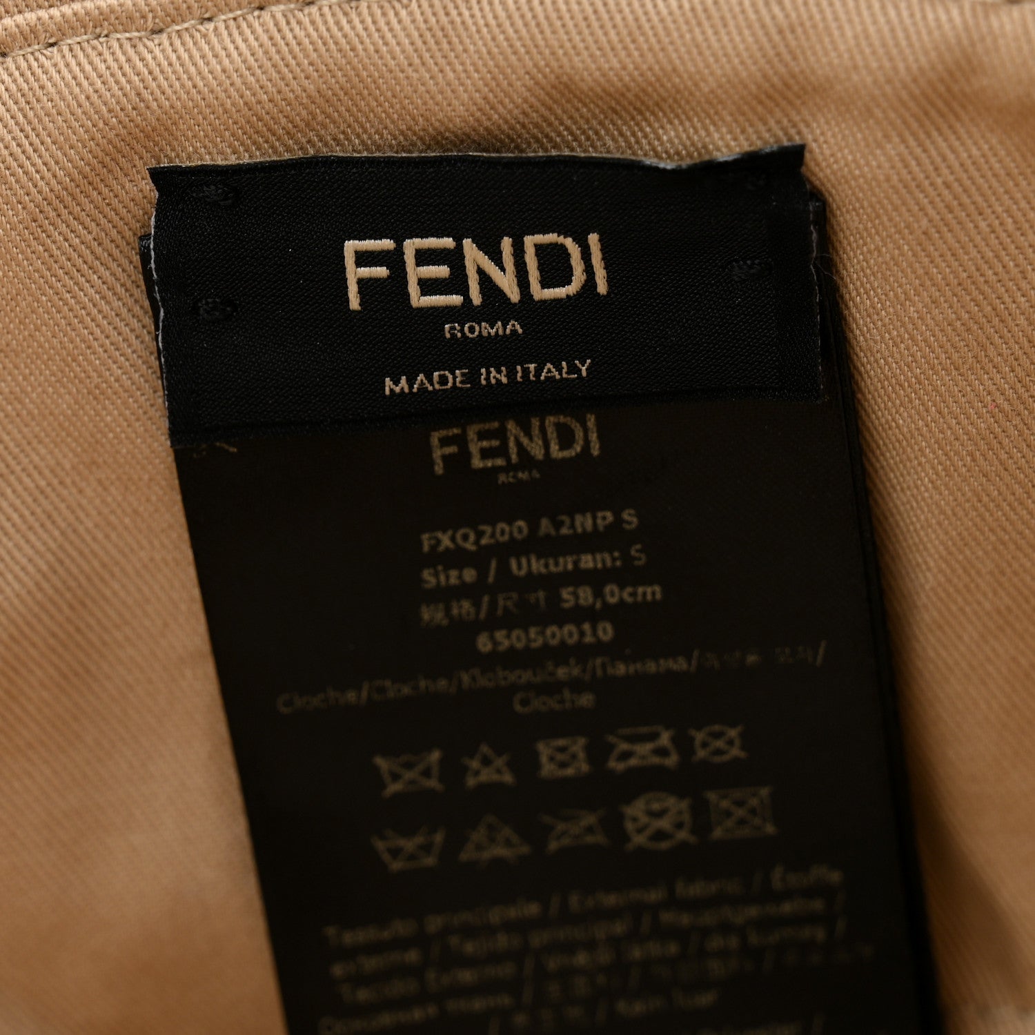 Fendi Technical Fabric FF Reversible Bucket Hat S Tobacco Beige 8 of 8
