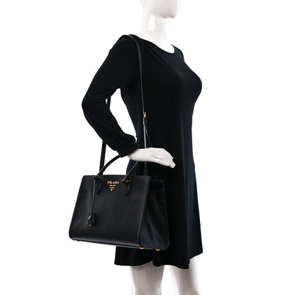 Prada Saffiano Soft Calfskin Tote Black 2 of 8