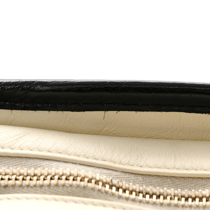 Chanel Aged Calfskin Quilted Small Gabrielle Hobo Black White 11 of 12
