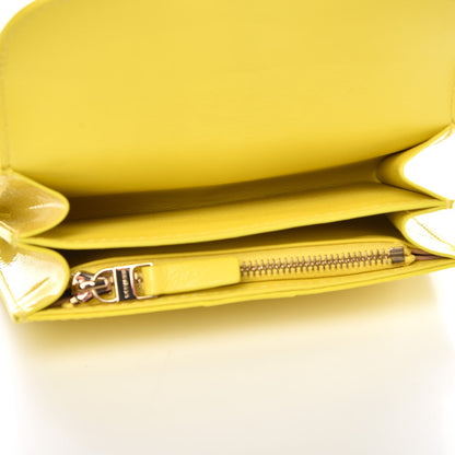 Delvaux Vernis Gel Calfskin Brillant Coin Purse Citron 5 of 9
