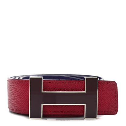 Hermes Swift Epsom 32mm Enamel Quizz H Belt 85 34 Rubis Iris 1 of 4