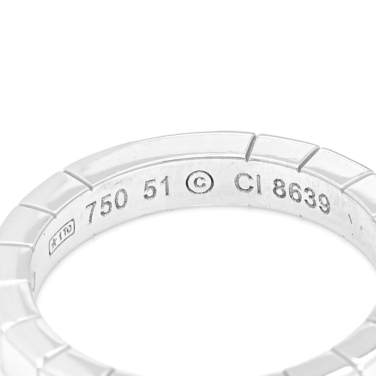 Cartier 18K White Gold Lanieres Ring 51 5.75 4 of 4