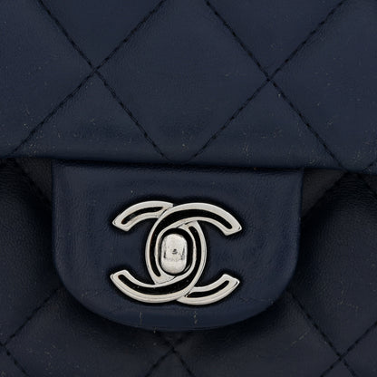 Chanel Lambskin Quilted Clutch with Chain Flap Navy 12 of 12
