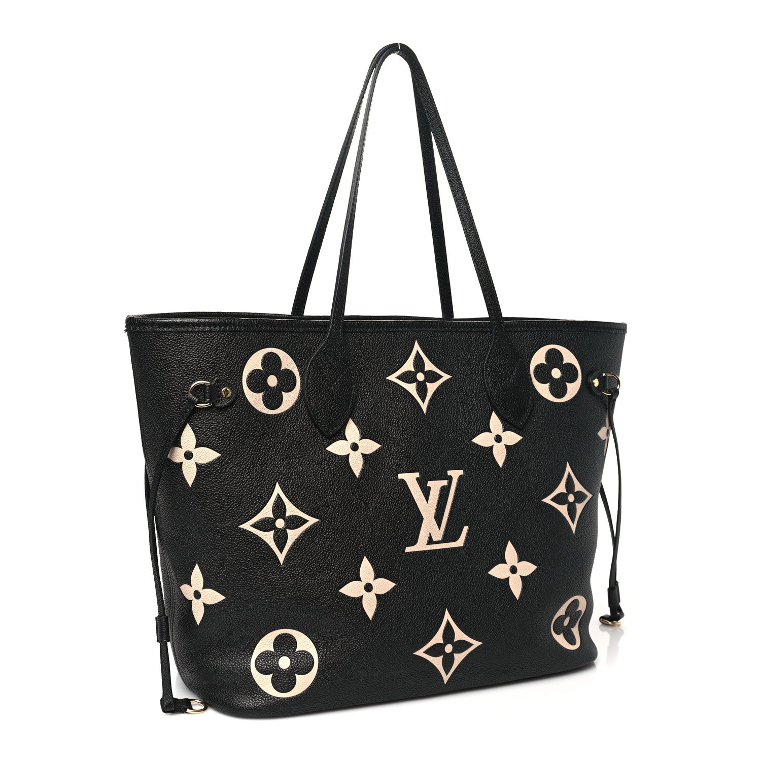 Louis Vuitton Empreinte Monogram Giant Neverfull MM Black Beige 4 of 11