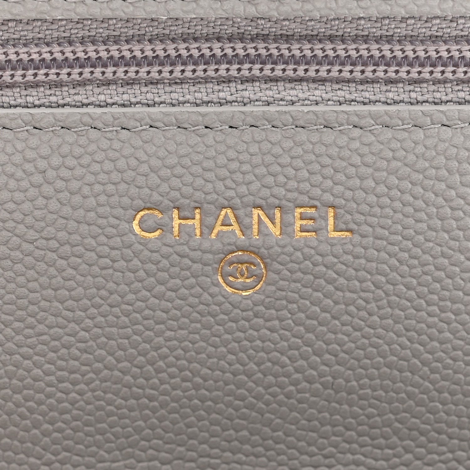 Chanel Caviar Quilted Wallet On Chain WOC Grey 6 of 12