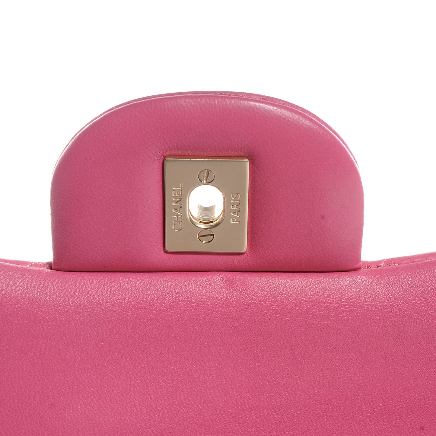 Lambskin Quilted Jumbo Double Flap Pink