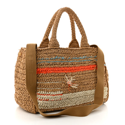 Prada Raffia Woven Tote Naturale Caramel 3 of 13