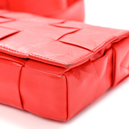 Bottega Veneta Paper Calfskin Intrecciato Stretch Cassette Bright Red 10 of 10