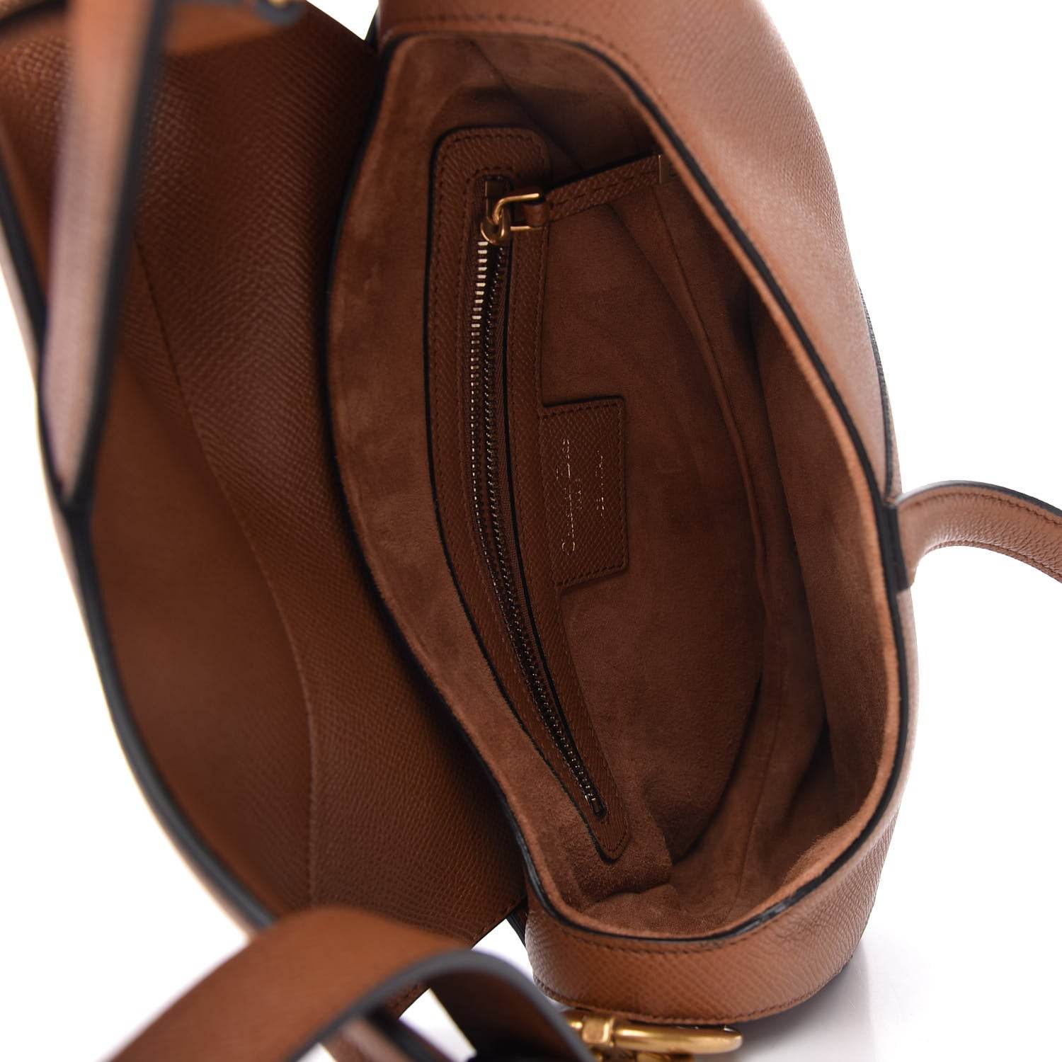 Christian Dior Grained Calfskin Saddle Bag Camello 5 of 11