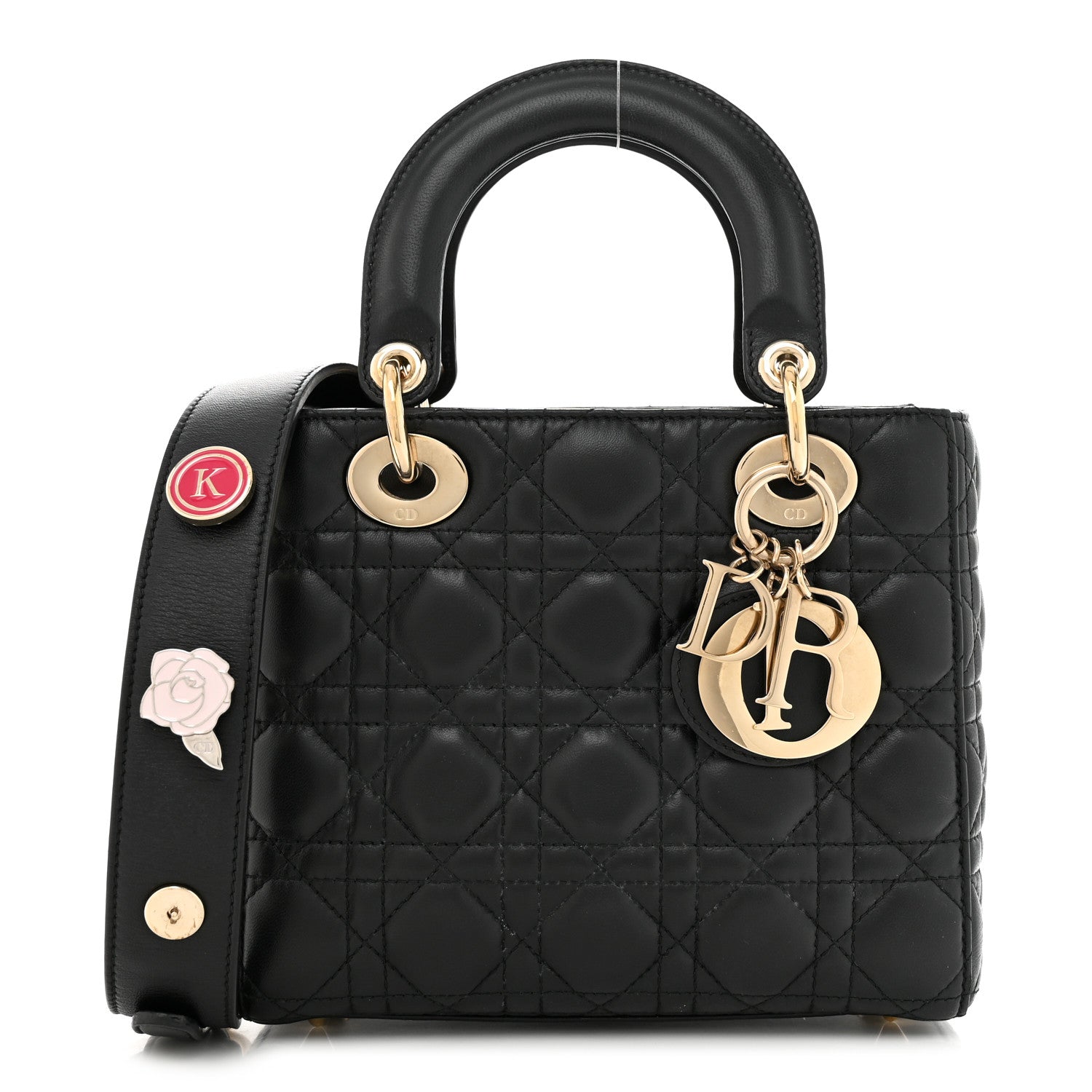 Christian Dior Lambskin Cannage Small Lucky Badges My Lady Dior Black 1 of 10