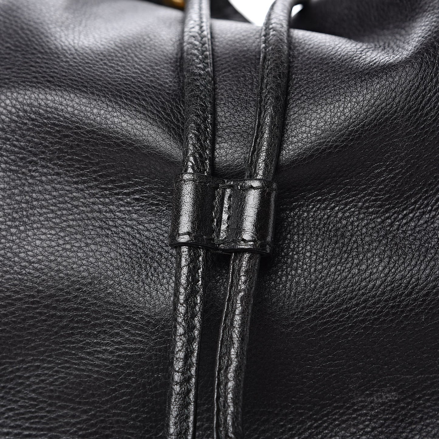 Pebbled Calfskin Medium Interlocking Icon Shoulder Bag Black