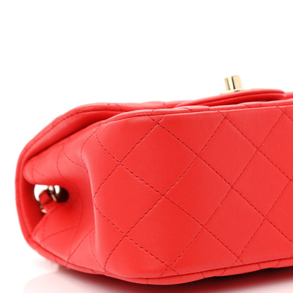 Chanel Lambskin Quilted Mini Square Flap Red 8 of 10