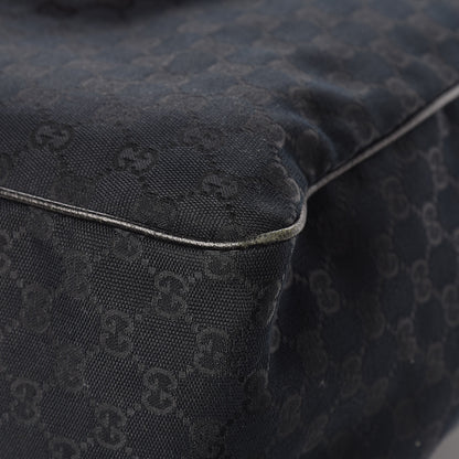 Gucci GG Monogram Medium Web Handle Double Pocket Tote Black 15 of 16