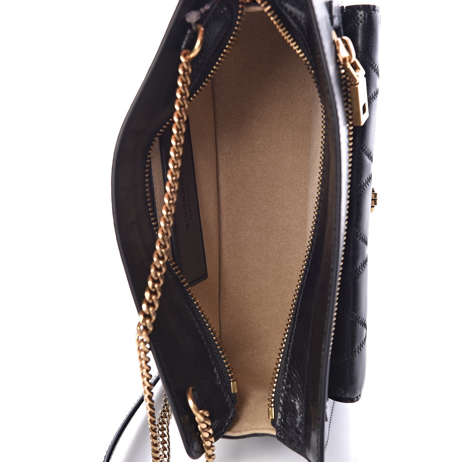Givenchy Goatskin Diamond Quilted Pocket Crossbody Black 5 of 10