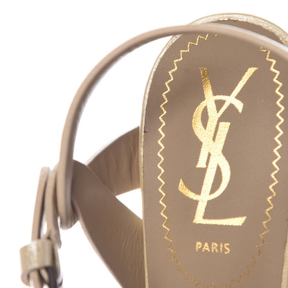 Saint Laurent Patent Textured Tribute 75 Platform Sandals 35.5 Corda 13 of 14