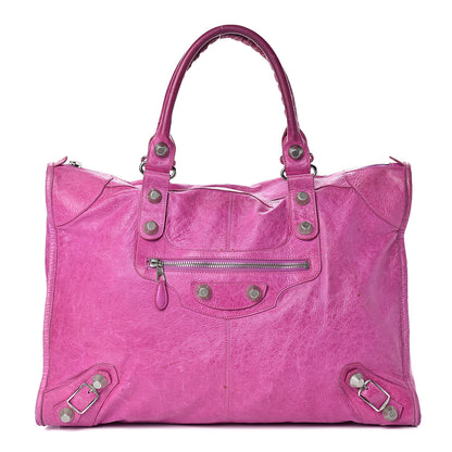 Balenciaga Agneau Giant 21 Silver Hardware Weekender Magenta 1 of 32