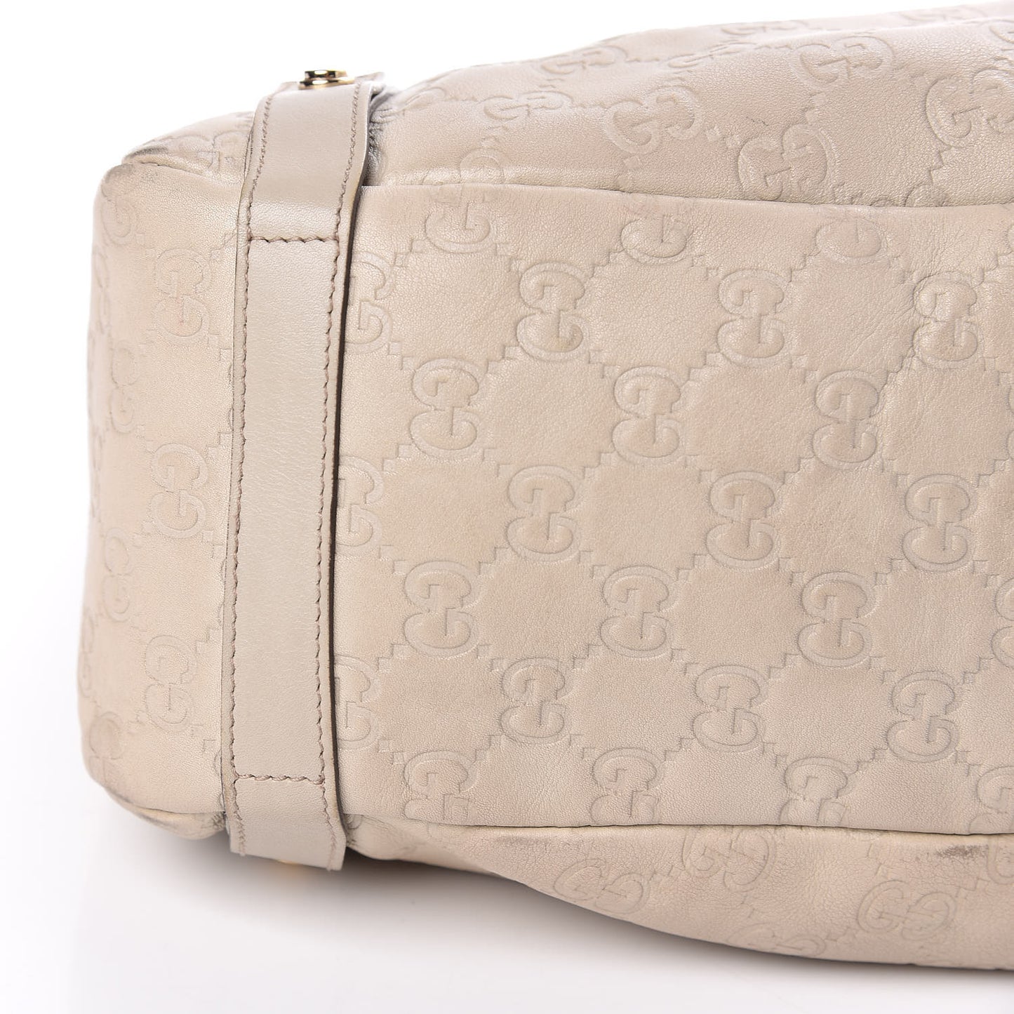 Guccissima Medium Abbey Shoulder Bag Off White