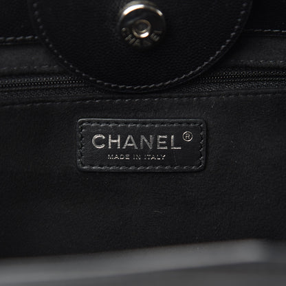 Chanel Caviar Small Studded Deauville Tote Black 9 of 11