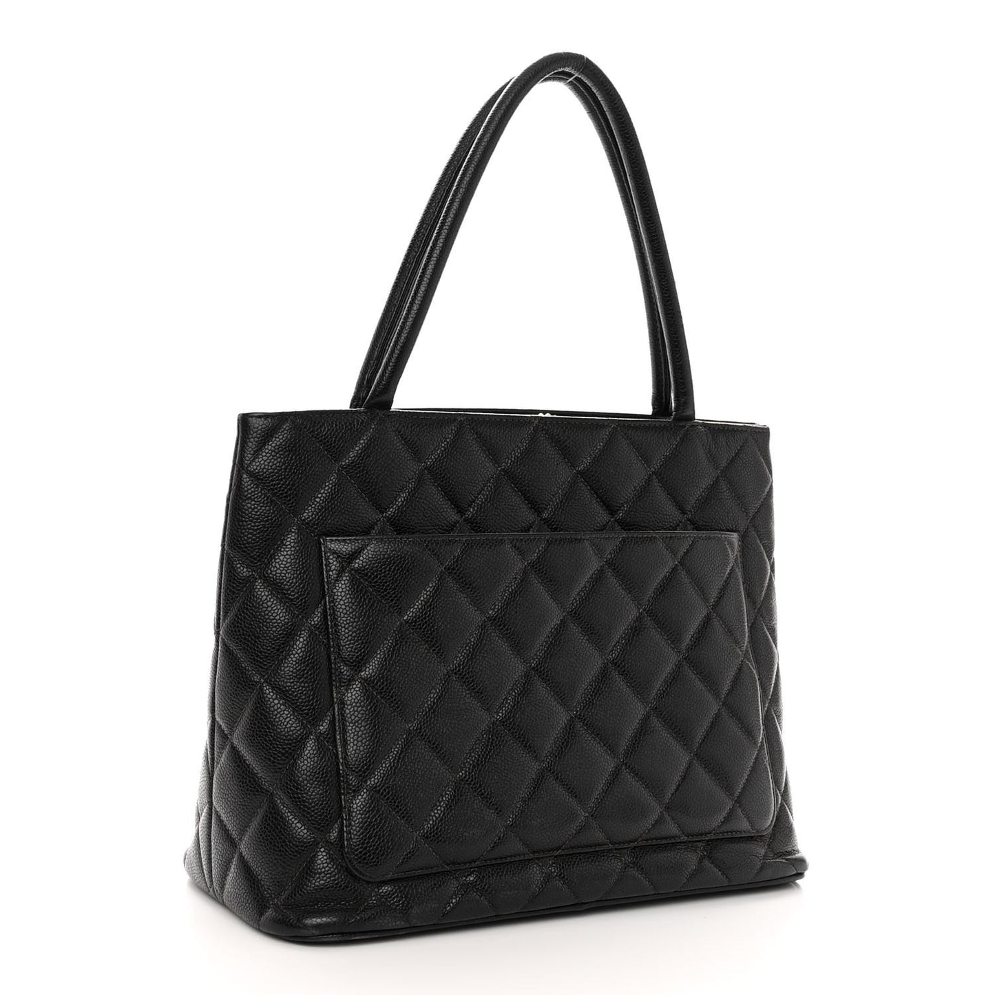 Caviar Quilted Medallion Tote Black
