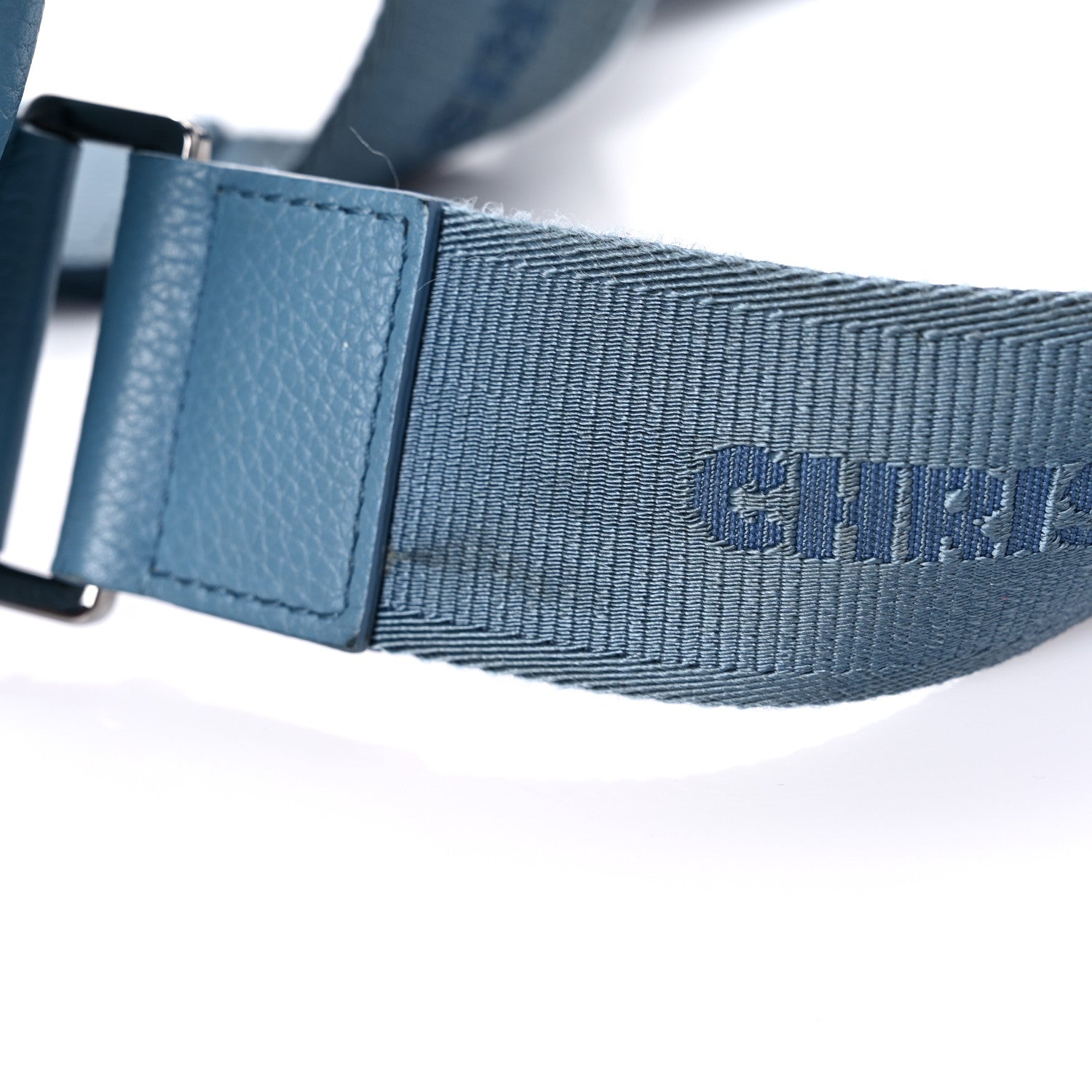 Christian Dior X SHAWN STUSSY Grained Calfskin Saddle Bag Blue 17 of 21