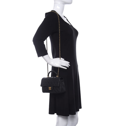 Chanel Caviar Quilted Mini Top Handle Rectangular Flap Black 2 of 11