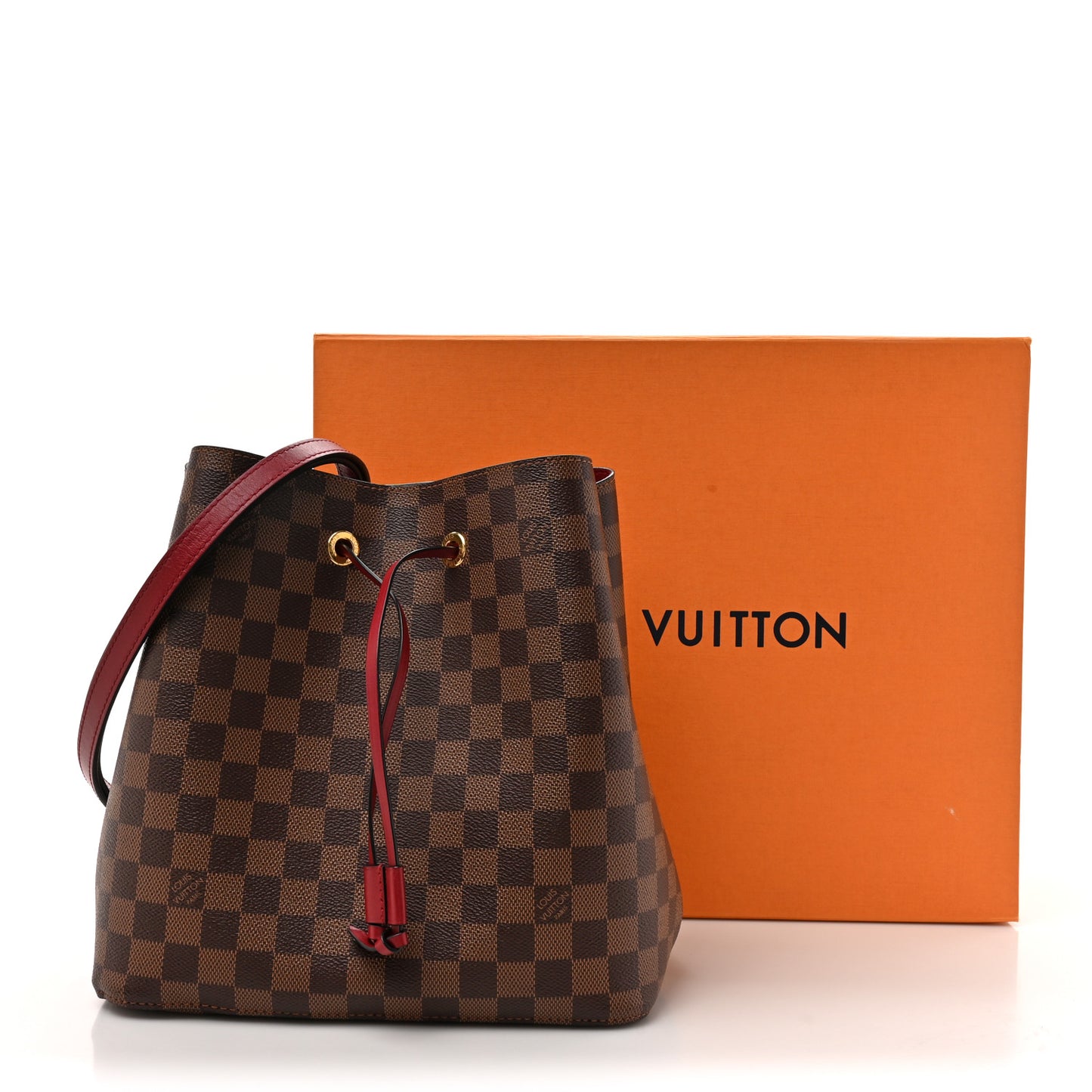 Damier Ebene Neonoe MM Cherry Berry