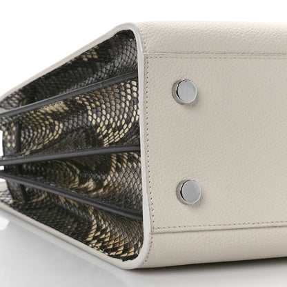 Saint Laurent Grained Calfskin Baby Sac De Jour White Black 8 of 9
