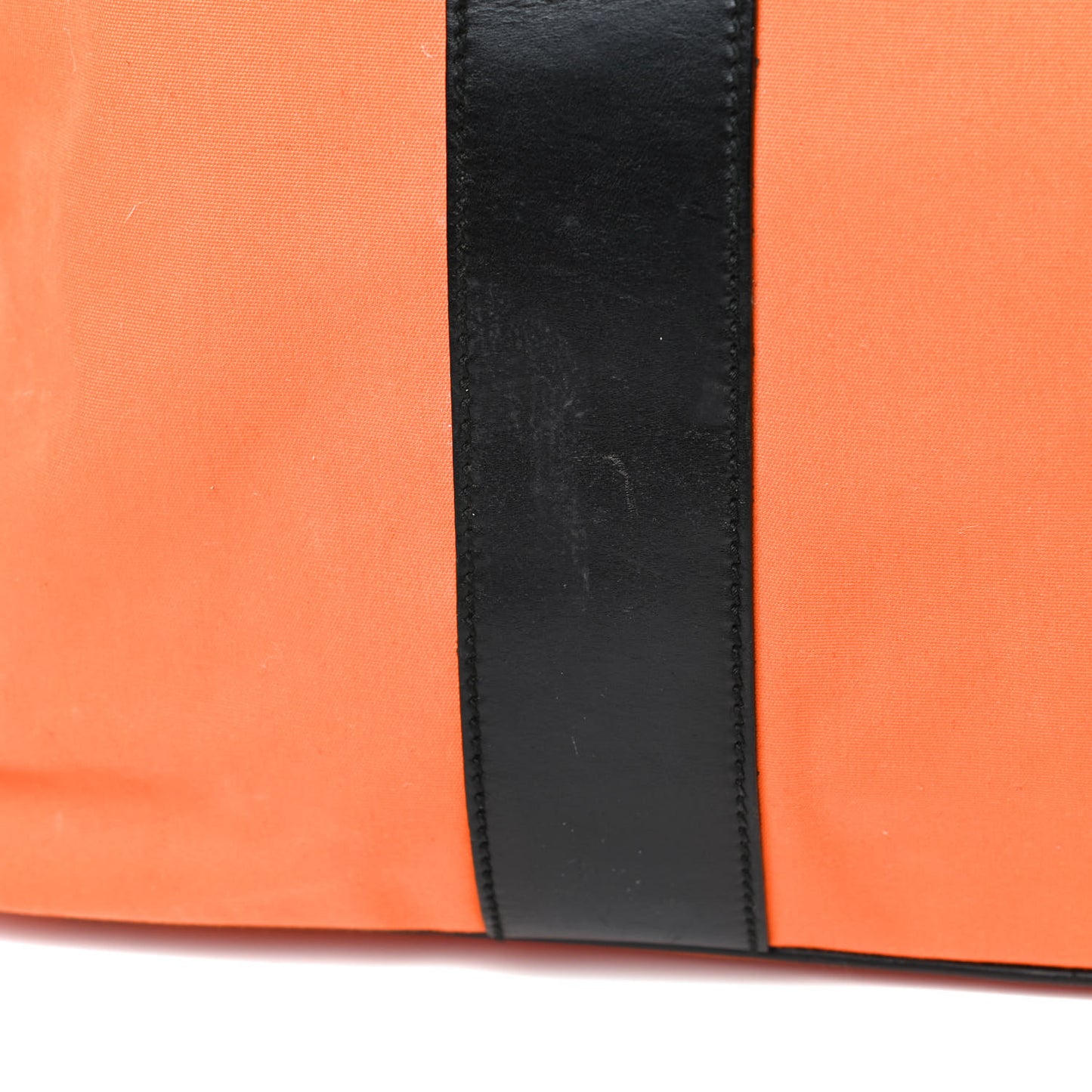 Nylon Calfskin Duffle Bag Orange