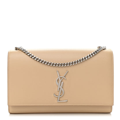 Saint Laurent Grain De Poudre Medium Classic Monogram Kate Satchel Sable Beige 1 of 15
