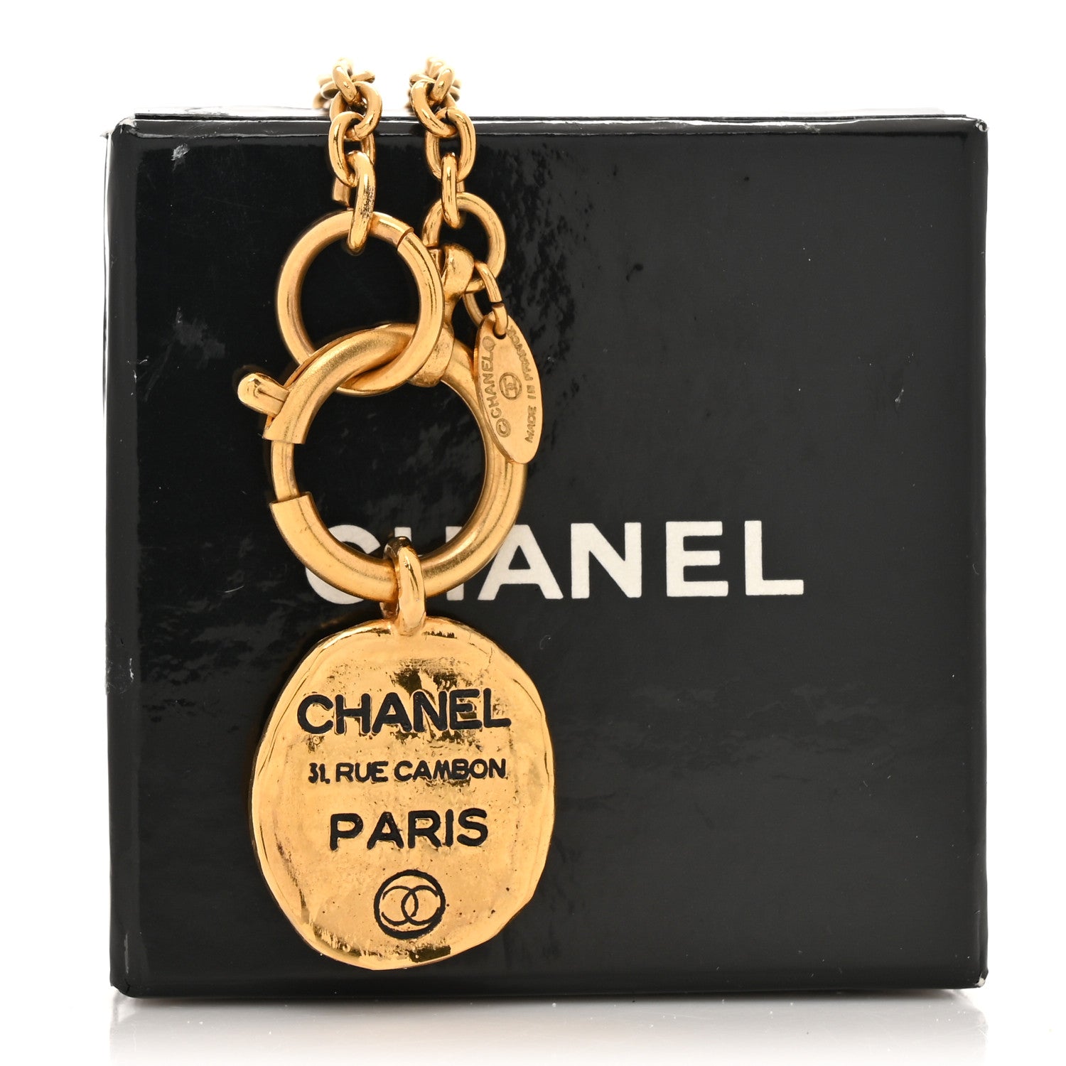Chanel 31 Rue Cambon Paris CC Necklace Gold 6 of 6