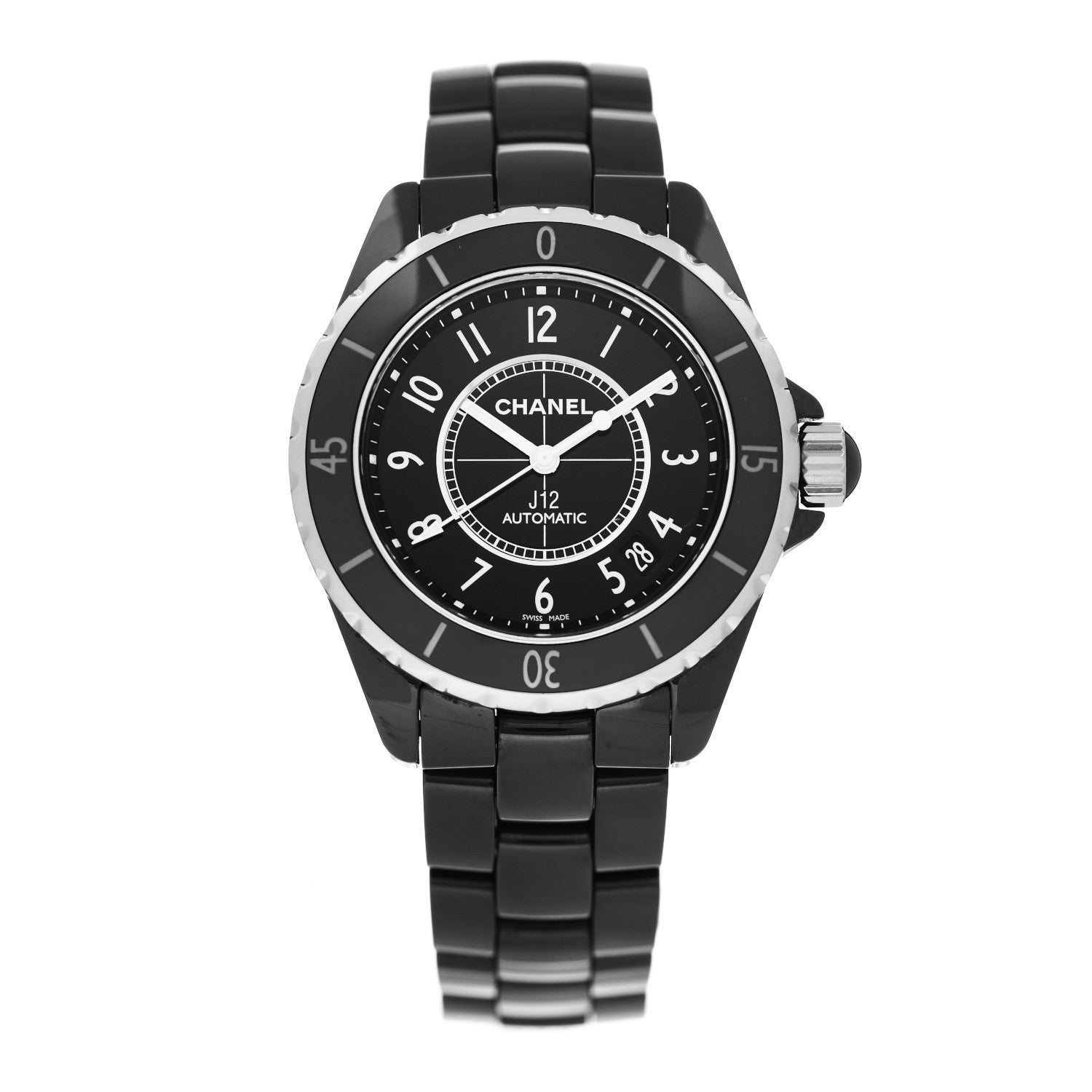 Chanel Stainless Steel Ceramic 38mm J12 Automatic Watch Black 1 of 4