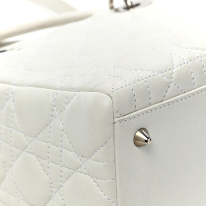 Christian Dior Lambskin Cannage Medium Lady Dior White 11 of 13