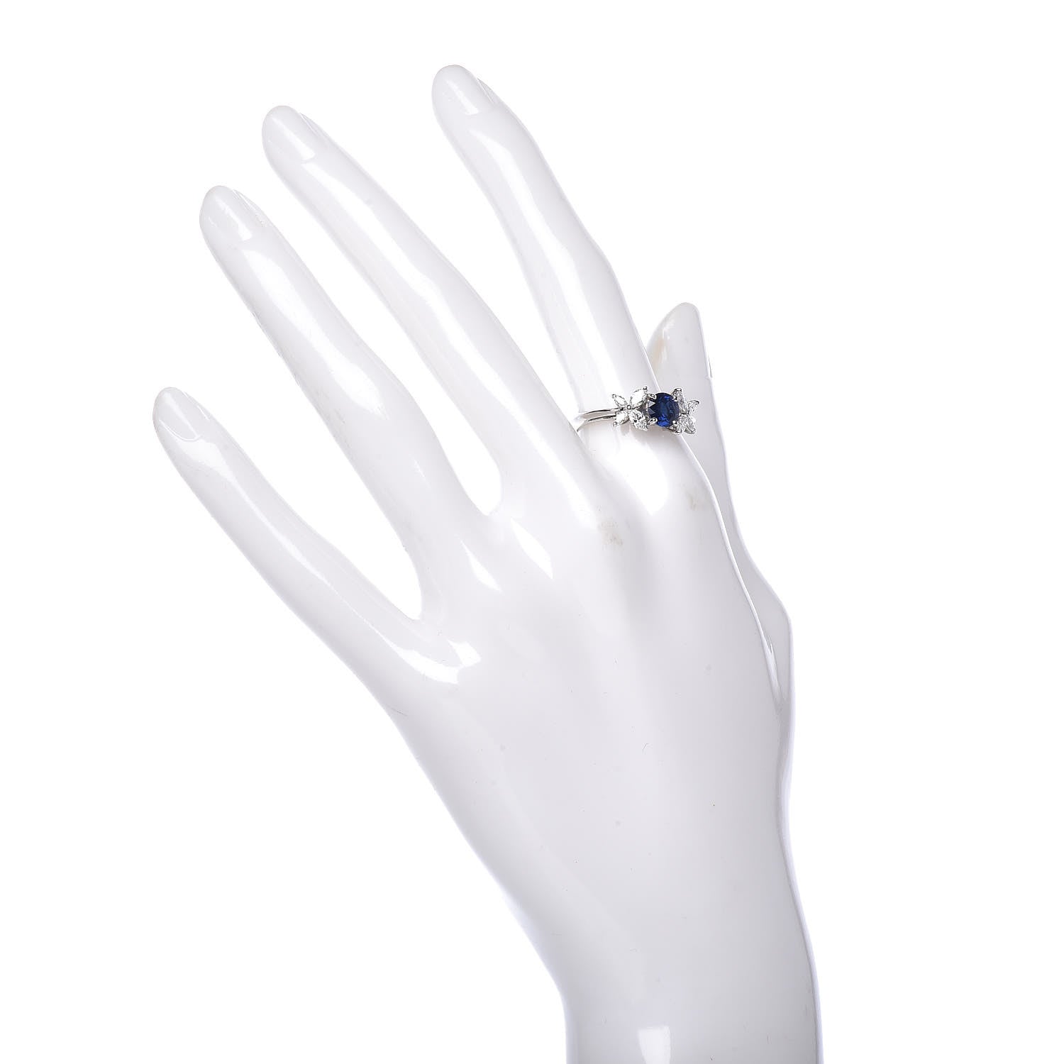 Tiffany Platinum Diamond Tanzanite Victoria Ring 54 7 2 of 6