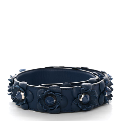 Fendi Vitello Dolce Flowerland Studded Strap You Blue 2 of 4