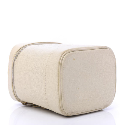 Chanel Caviar Cosmetic Vanity Bag Ivory 4 of 12