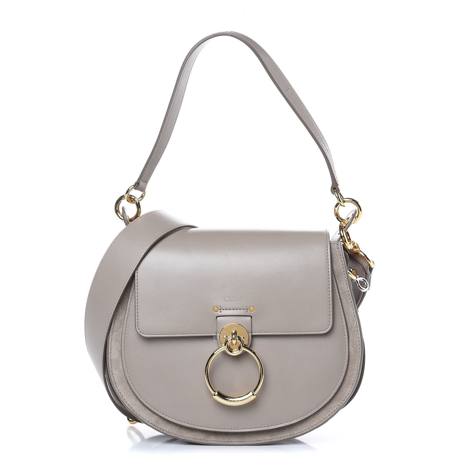 Chloe Calfskin Large Tess Bag Motty Grey 1 of 8