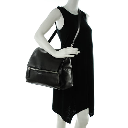 Givenchy Waxy Grained Calfskin Medium Pandora Pure Flap Bag Black 2 of 7