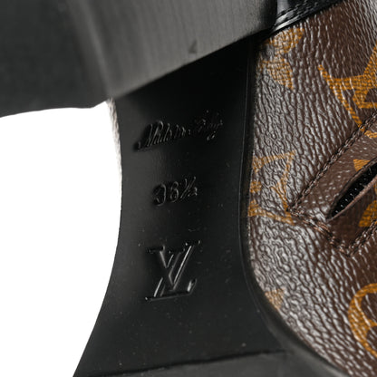 Louis Vuitton Patent Calfskin Monogram Star Trail Ankle Boots 36.5 Black 8 of 9