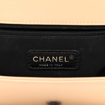 Chanel Calfskin Embossed New Medium Cordoba Boy Flap Ecru 5 of 9