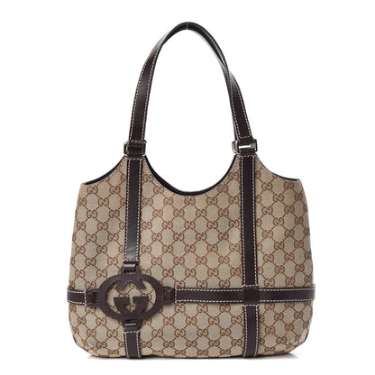 Gucci Monogram Medium GG Royal Shoulder Bag Dark Brown 1 of 10