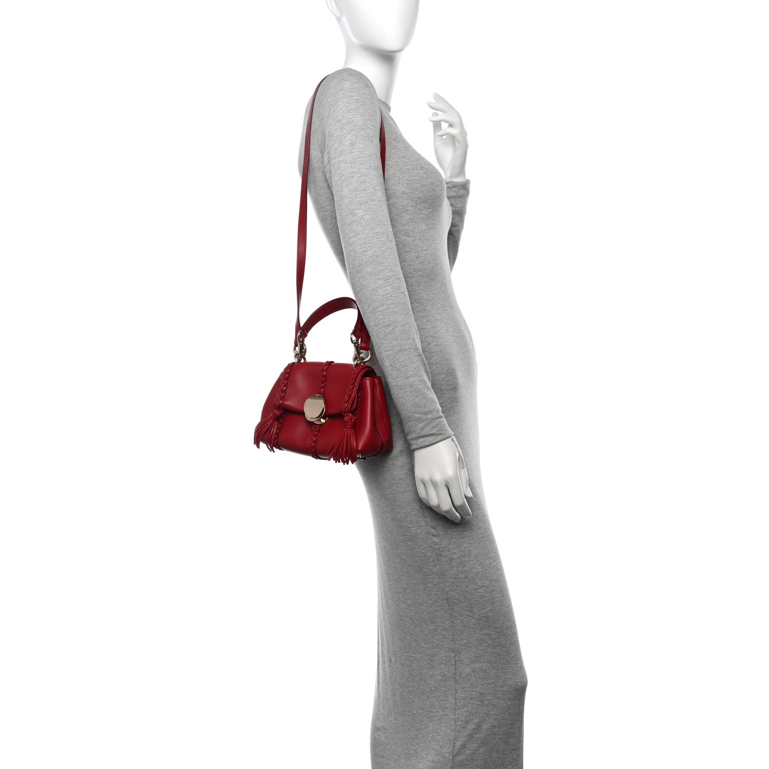 Chloe Nappa Mini Penelope Soft Shoulder Bag Red 2 of 14