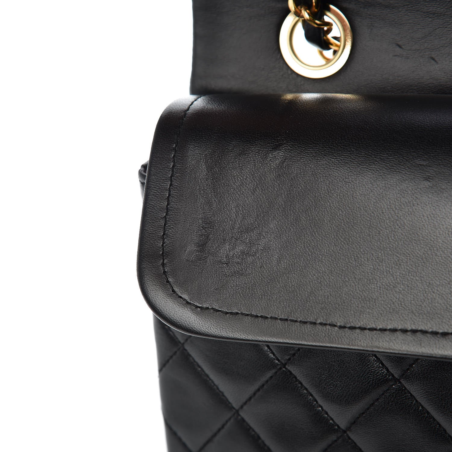 Chanel Lambskin Quilted Medium Double Flap Black 11 of 15